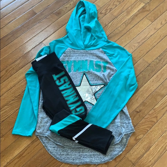 14 16 JUSTICE Girls Gymnast Velour Sweatpants NEW